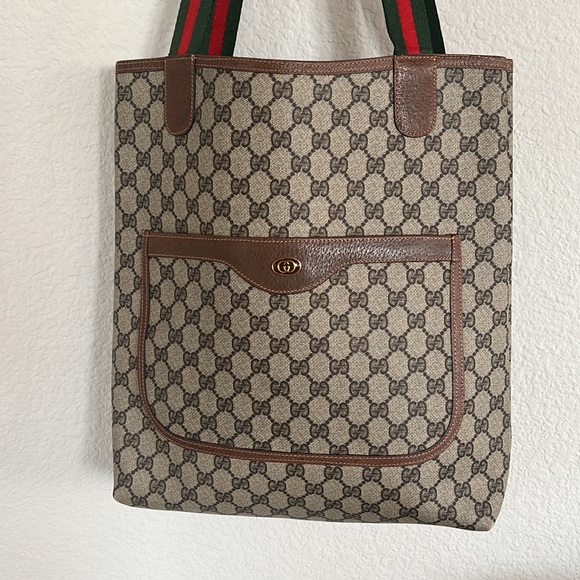 Gucci GG Sherry Shoulder Tote Bag Leather, Brown EXCELLENT! + COA Included - Picture 2 of 15